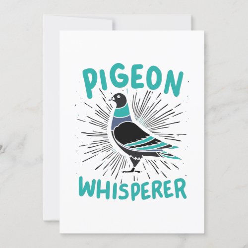 Pigeon Whisperer Invitation