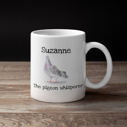 Pigeon Whisperer Name Personalized Bird Coffee Mug