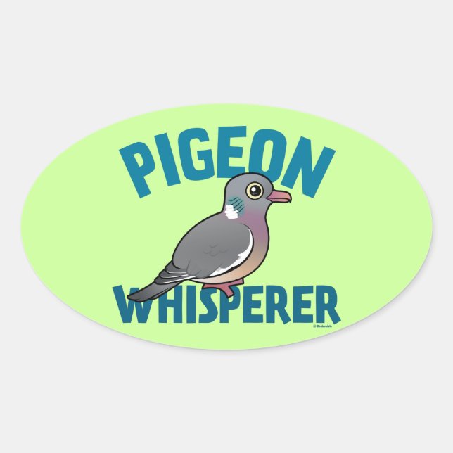 Pigeon Whisperer Oval Sticker (Front)