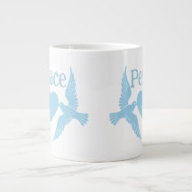Pigeon with heart and peace word illustration 