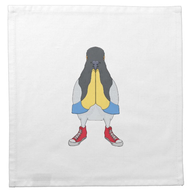 Pigeon with Shoes Cloth Napkin (Front)
