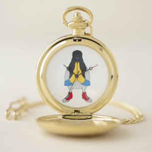 Pigeon with Shoes Pocket Watch