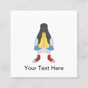 Pigeon with Shoes Square Business Card