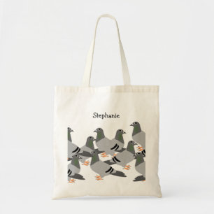 Pigeons Design Tote Bag