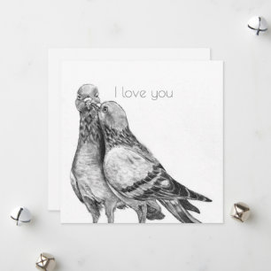 Pigeon's embrace Postcard
