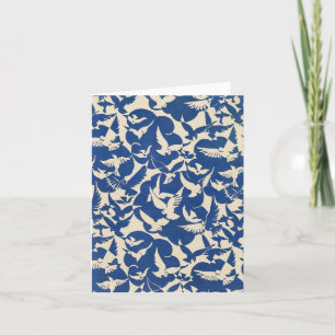 Pigeons in white and blue Rijksmuseum Amsterdam Card