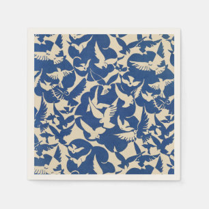 Pigeons in white and blue Rijksmuseum Amsterdam Napkins