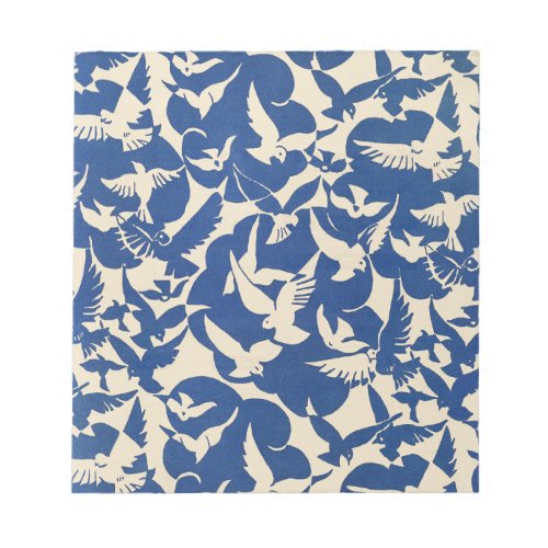 Pigeons in white and blue Rijksmuseum Amsterdam Notepad