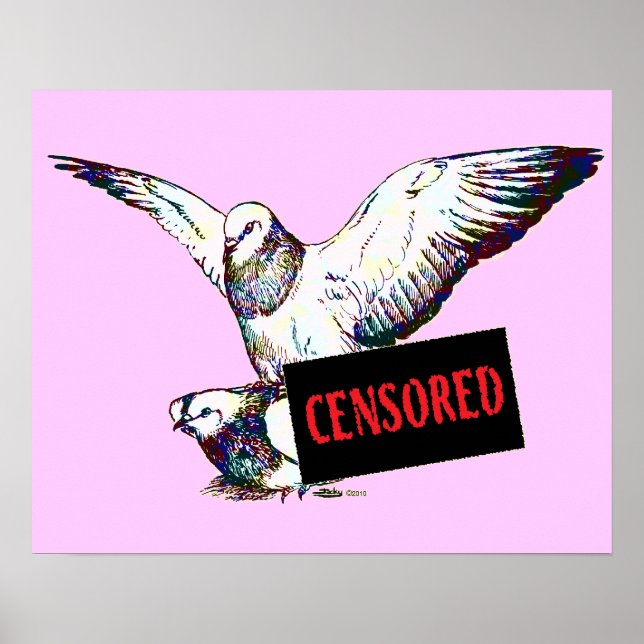 Pigeons Mating:  Censored! Poster (Front)