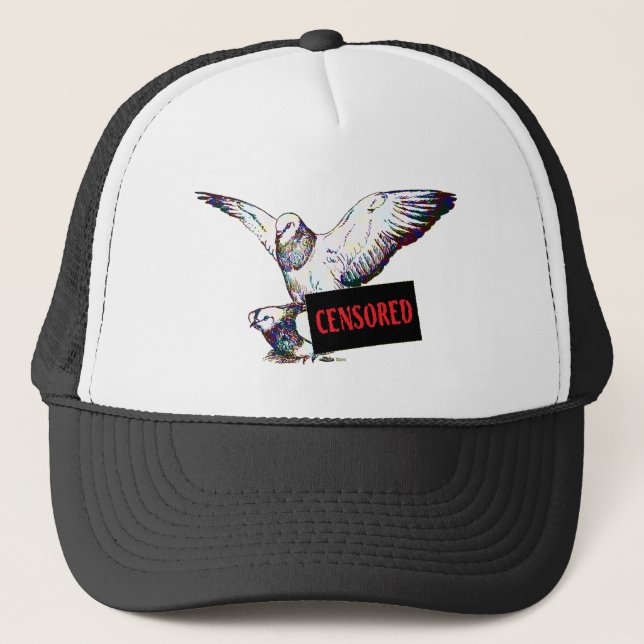 Pigeons Mating:  Censored! Trucker Hat (Front)