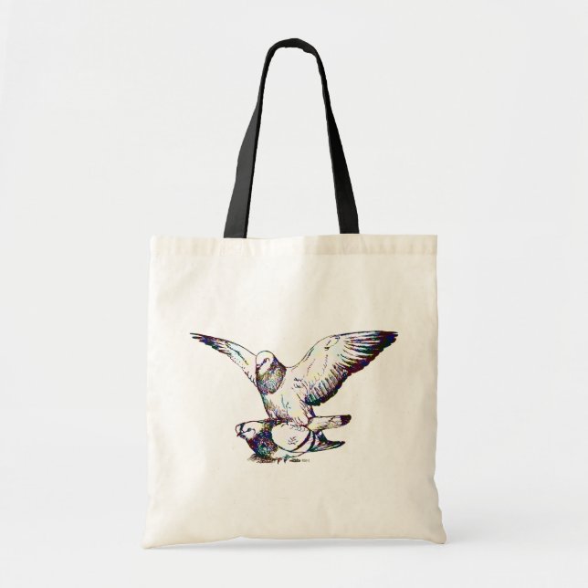 Pigeons Mating Tote Bag (Front)