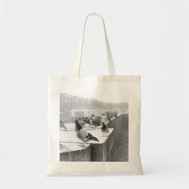 Pigeons on a Bridge Tote Bag (Front)
