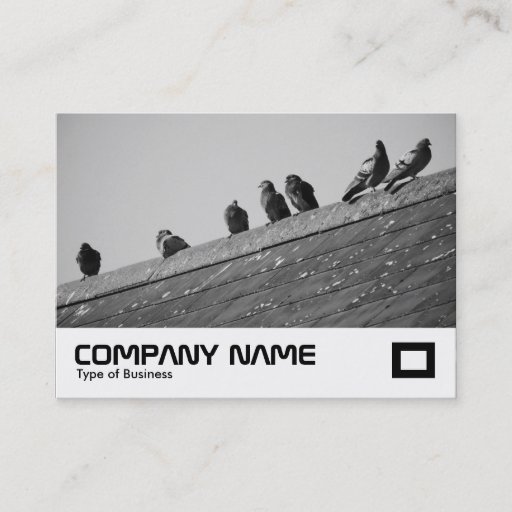 Customizable Pigeons on a Roof Business Cards