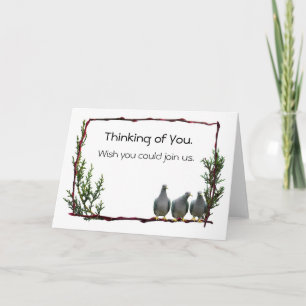 Pigeons on Twig Card