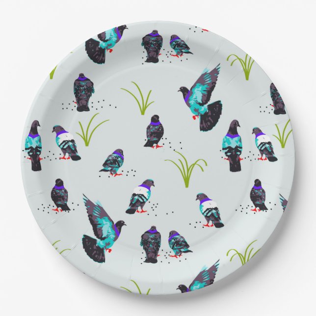 Pigeons Paper Plates (Front)