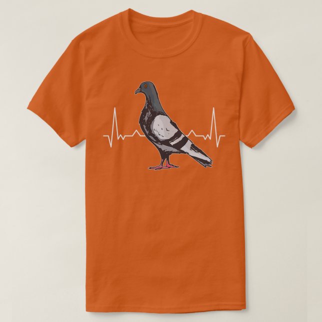 pigeons pigeon heartbeat city pigeon carrier pigeo T-Shirt (Design Front)