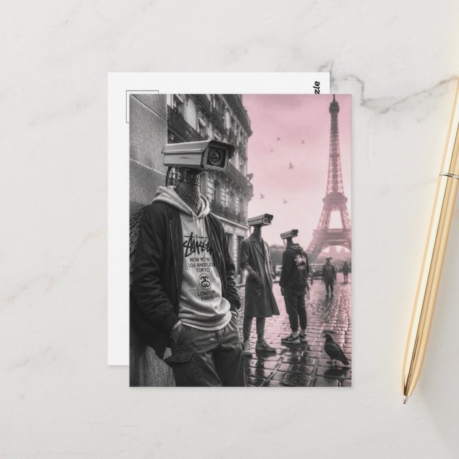 pigeons that became spies in the city of Paris Postcard (Front/Back In Situ)