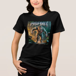 Pigfoot Photographic – Pig Bigfoot Funny Scary Tri-Blend Shirt