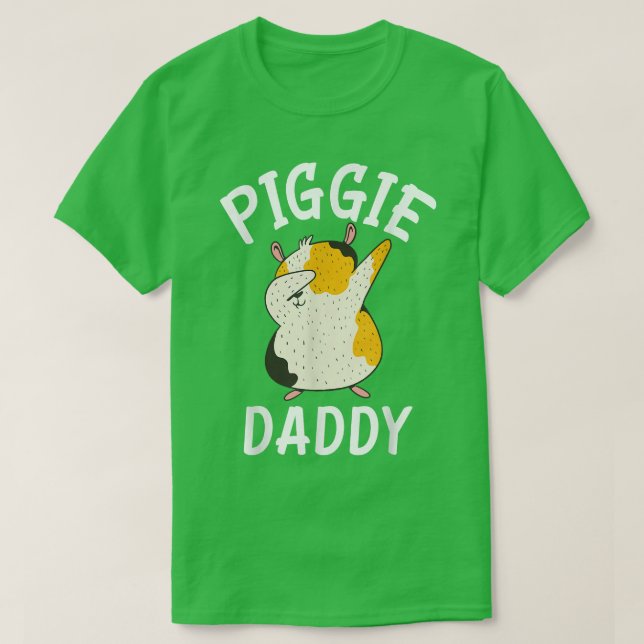 Piggie Daddy Cute Guinea Pig Dad  T-Shirt (Design Front)