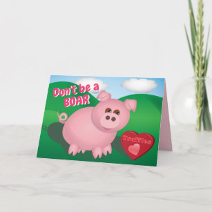 Piggie with Truffles Holiday Card