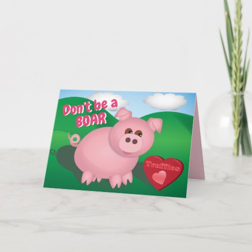 Piggie with Truffles Holiday Card