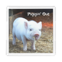 Piggin' Out Farm Life Acrylic Tray