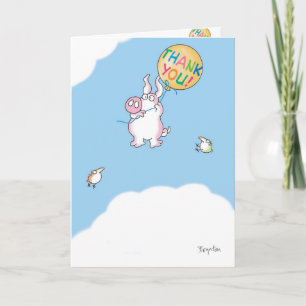 PIGGY ALOFT LETTERPRESS THANK YOU CARD
