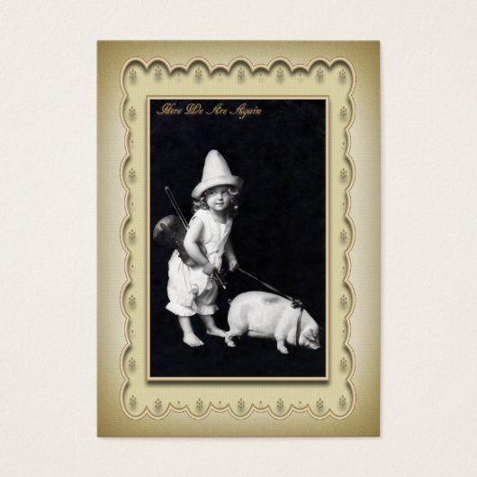 Piggy and I Mini Postcard Profile Card (Front)