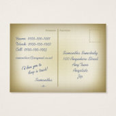 Piggy and I Mini Postcard Profile Card (Back)