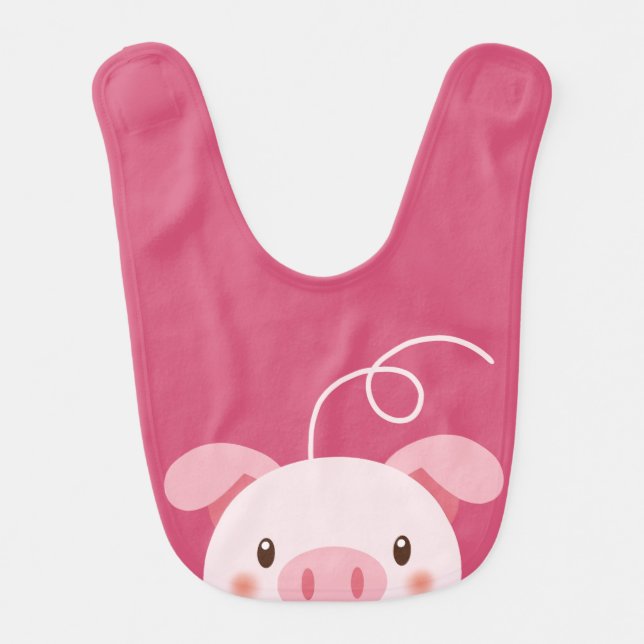 Piggy baby bib (Front)
