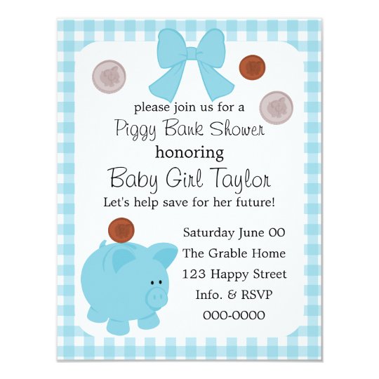 Piggy Bank Baby Shower Invitation | Zazzle.com