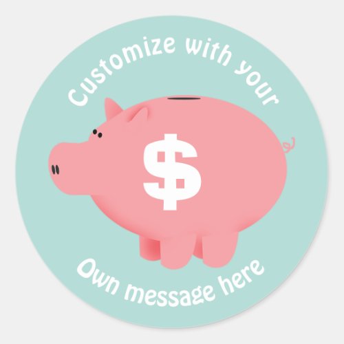 Piggy Bank Classic Round Sticker
