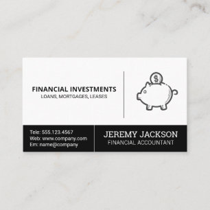 Piggy Bank Investments Business Card