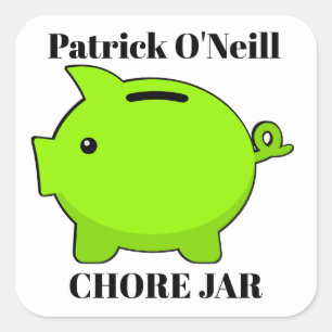 Piggy Bank Square Sticker