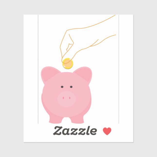 Piggy Bank Sticker (Sheet)
