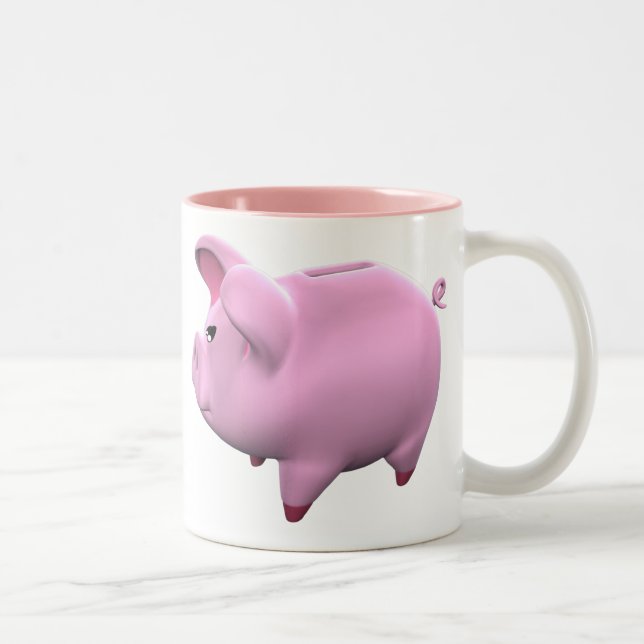 Piggy Bank Toon Coffee Mug (Right)