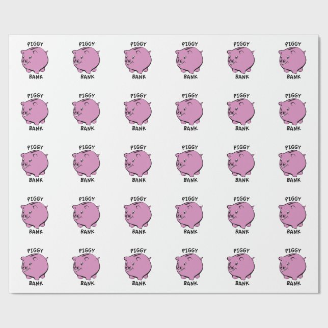 PIGGY BANK WRAPPING PAPER (Flat)