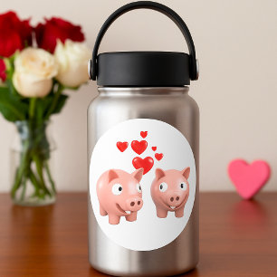 Piggy Banks In Love Stickers