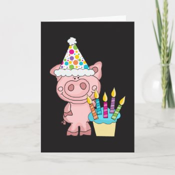 Piggy Birthday Card by ThePigPen at Zazzle