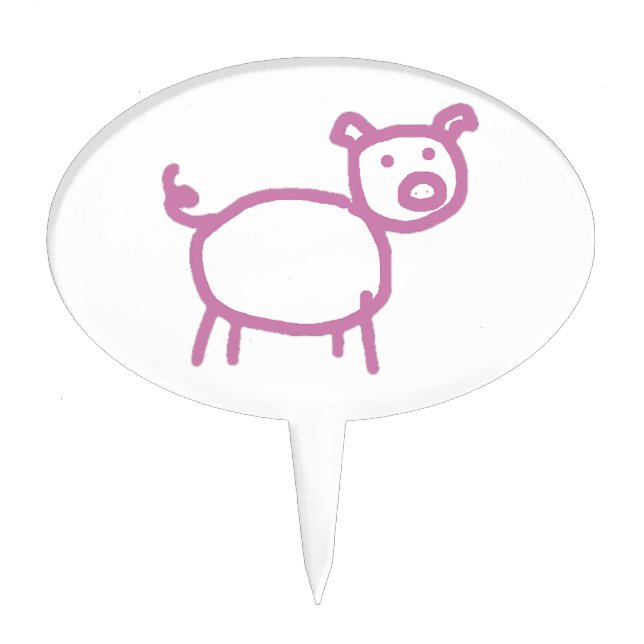 Piggy Cake Topper (Front)