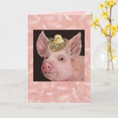 Piggy card (Yellow Flower)