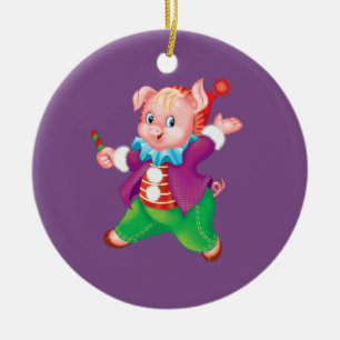 piggy ceramic ornament