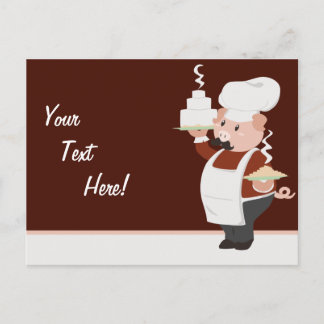 Piggy Chef Postcard