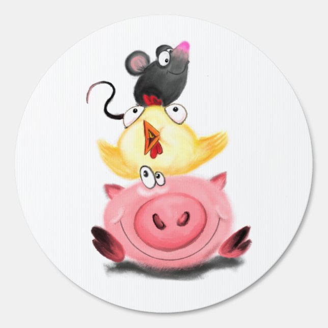 Piggy Chick and Mouse Friends Sign Fun (Front)