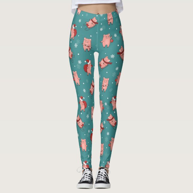Piggy Christmas Leggings (Front)