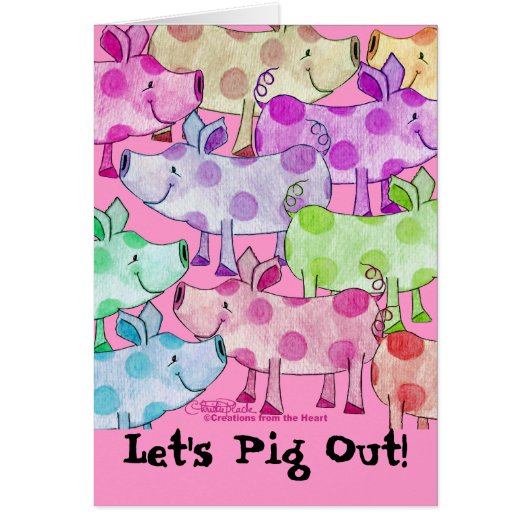Piggy Collage Cards (Front)
