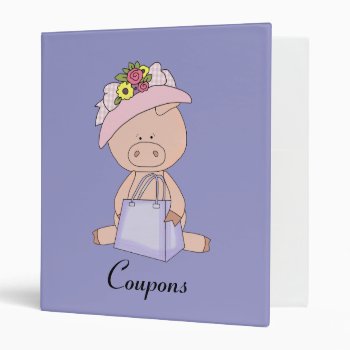 Piggy Coupon Binder by ThePigPen at Zazzle