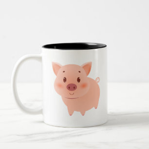 Piggy Cute Two-Tone Coffee Mug