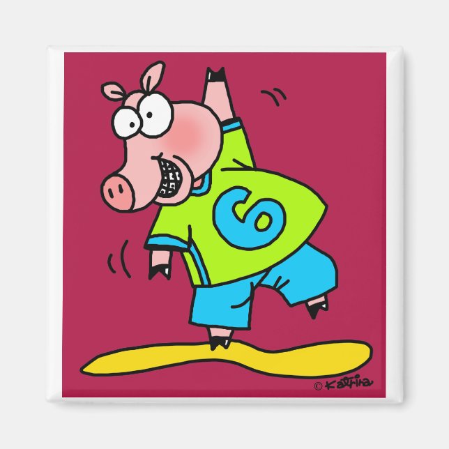 Piggy Dancing Magnet (Front)