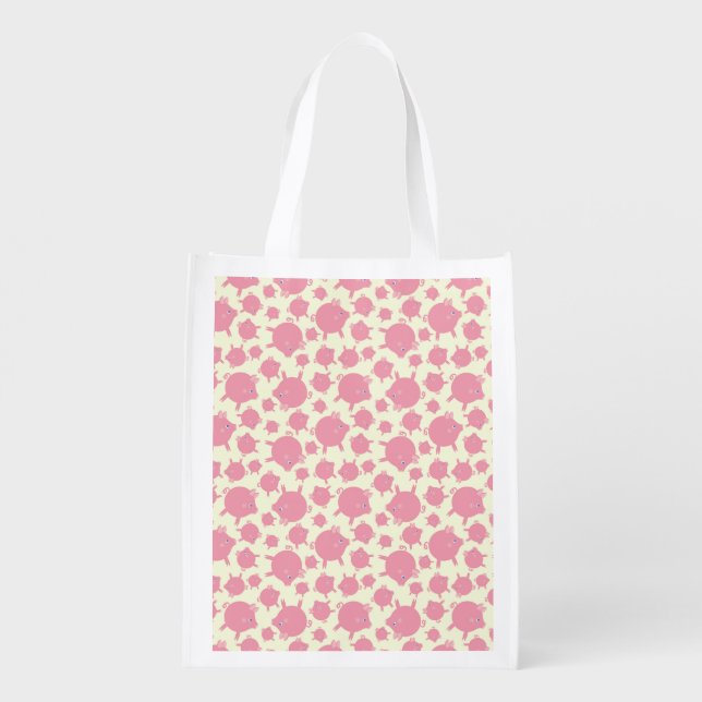 Piggy Explosion Reusable Bag (yellow) (Back)